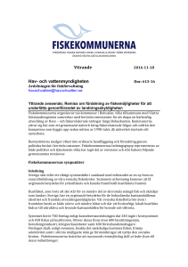 Yttrande Hav- och vattenmyndigheten