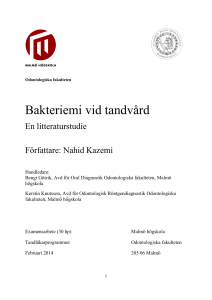 Bakteriemi vid tandvård