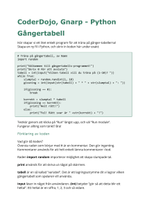 CoderDojo, Gnarp - Python Gångertabell