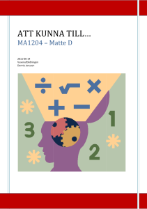 ATT KUNNA TILL… ATT KUNNA TILL…