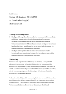 Bluffuniversitet - Riksdagens öppna data