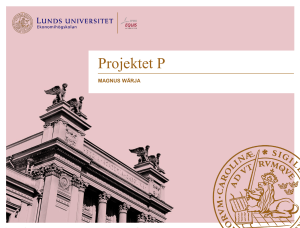 Projektets övergripande syfte