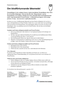 Patientinformation: Om blodförtunnande läkemedel