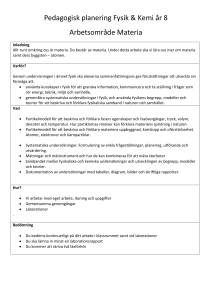 Planering Materia