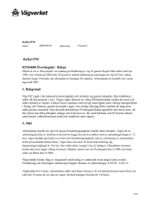 Kalkyl-PM - Trafikverket