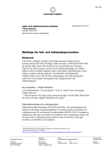 Riktlinje för fall- och fallskadeprevention