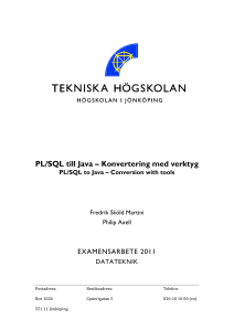 PL/SQL till Java – Konvertering med verktyg
