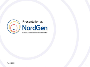 Slide 1 - Nordgen