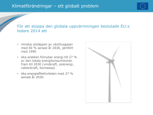 Klimatförändringar – ett globalt problem