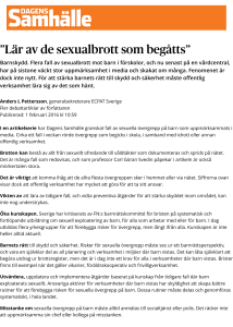 Lär av de sexualbrott som begåtts”