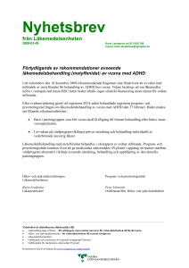 (metylfenidat) av vuxna med ADHD