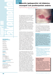 Neurotin (gabapentin) vid diabetes- neuropati