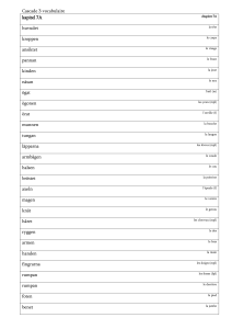 Cascade 3 vocabulaire