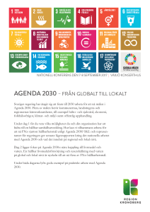 agenda 2030 – från globalt till lokalt