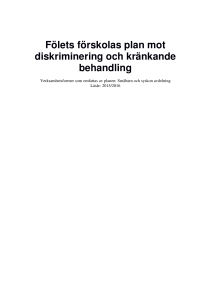 Fölets förskolas plan mot diskriminering och kränkande behandling