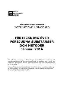 FÖRTECKNING ÖVER FÖRBJUDNA