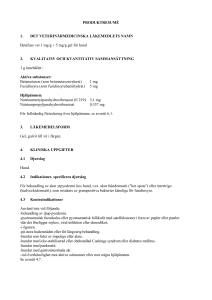 PRODUKTRESUMÉ 1. DET VETERINÄRMEDICINSKA