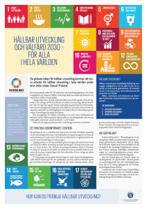 HÅLLBAR UTVECKLING OCH VÄLFÄRD 2030 – FÖR ALLA I HELA
