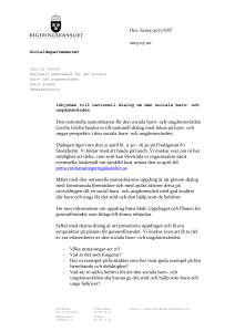 150319 Inbjudan till dialog med fokus på barn- och unga
