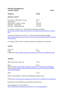 PM inför biologiprovet 12NAA/13NAA HT13