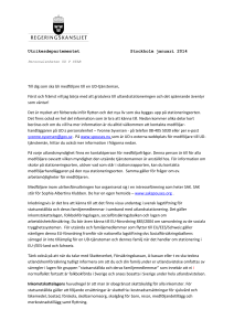 Utrikesdepartementet Stockholm januari 2014 Till dig