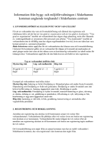 Information från Bygg- och miljöförvaltningen angående torghandel i