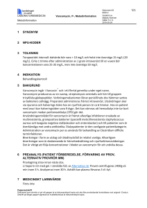 Vancomycin, P-, Metodinformation