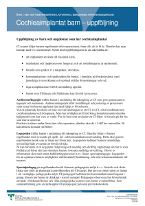 Cochleaimplantat barn – uppföljning