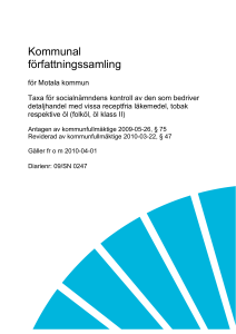 Taxa för socialnämndens kontroll av den som bedriver