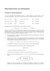Differentialekvationer och reaktionskinetik