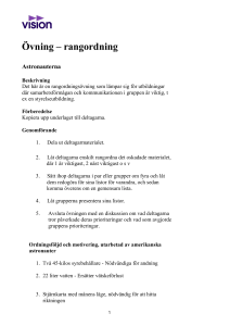 Övning – rangordning