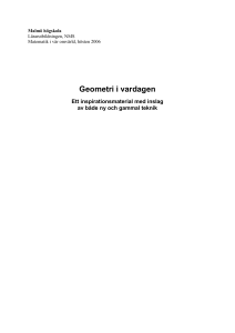 Geometri i vardagen