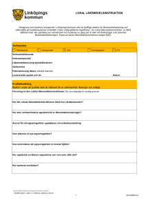 Lokal läkemedelsinstruktion