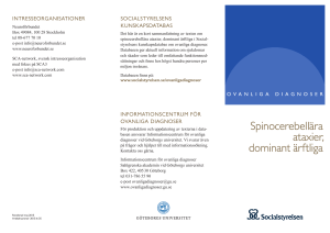 Spinocerebellära ataxier, dominant ärftliga