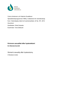Kvinnors sexualitet efter hysterektomi: En litteraturöversikt