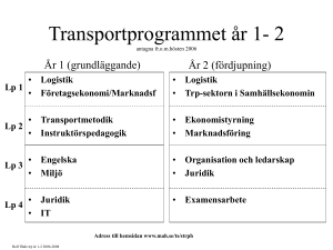 Transportprogrammet år 1