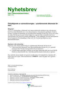 syrahämmande läkemedel för barn