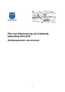 Plan mot diskriminering och kränkande behandling 2015-2016