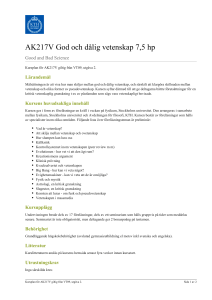 KTH | AK217V God och dålig vetenskap 7,5 hp