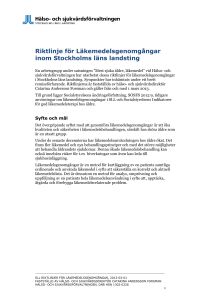 Riktlinje för Läkemedelsgenomgångar inom Stockholms läns landsting
