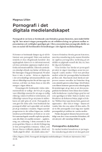Pornografi i det digitala medielandskapet