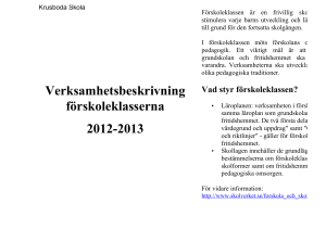fsk Verksamhetsbeskrivning 2012-2013