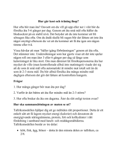 kost och träning – näringslära