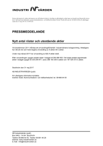 PRESSMEDDELANDE