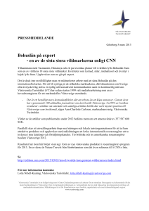 PRESSMEDDELANDE