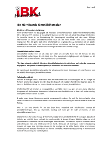 IBK Härnösands Jämställdhetsplan