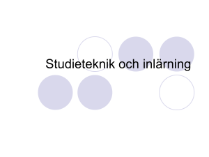 Studieteknik och inlärning