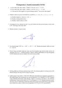 Övningstenta 2, Nautisk matematik LNC022
