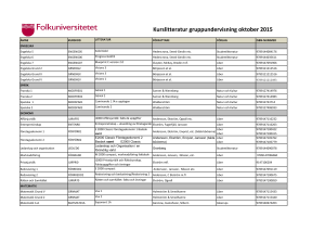 Kurslitteratur gruppundervisning oktober 2015