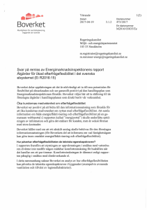Yttrande över Energimarknadsinspektionens rapport Åtgärder för
